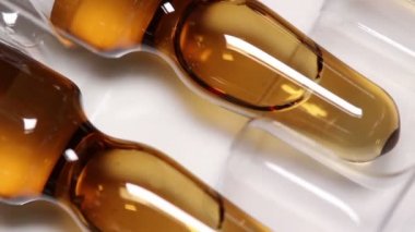 Kahverengi ampul. Makro.