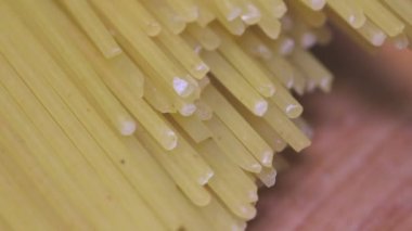 İtalyan spagetti yakın çekim.