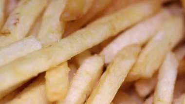 Fransızca patates kızarmış. Makro.