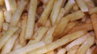 Fransızca patates kızarmış. Makro.