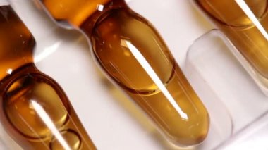 Kahverengi ampul. Makro.