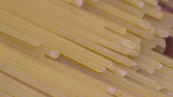 İtalyan spagetti. Makro. — Stok video