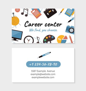 Kariyer merkezi ve iş yerleri kartvizitleri ziyaret ediyor