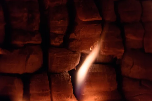 Log Fire Close Up — Stock Photo, Image