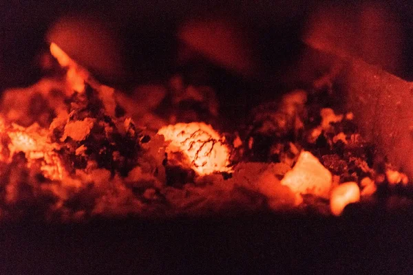 Log Fire Close Up — Stok Foto