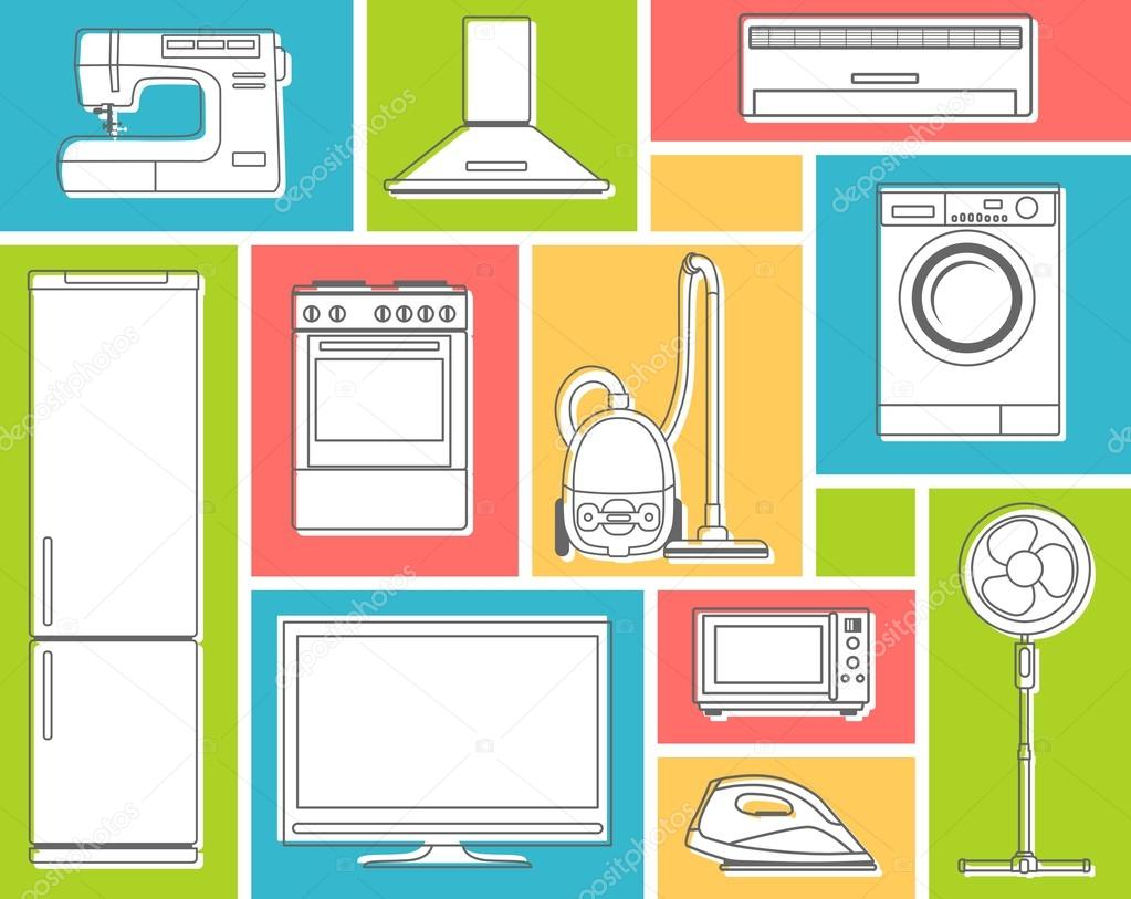 Set of household appliances