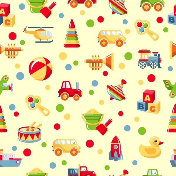 Seamless toys pattern — Stock Vector