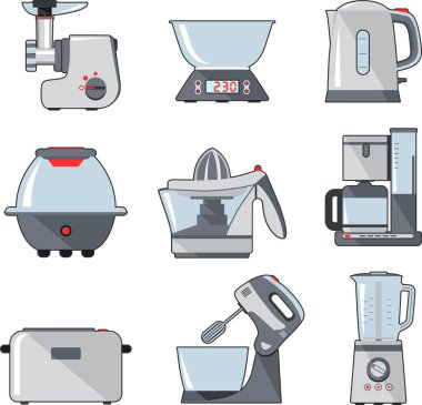 Ev mutfak aletleri kümesi