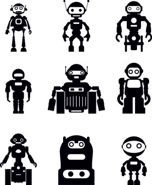 Siluet robotlar kümesi