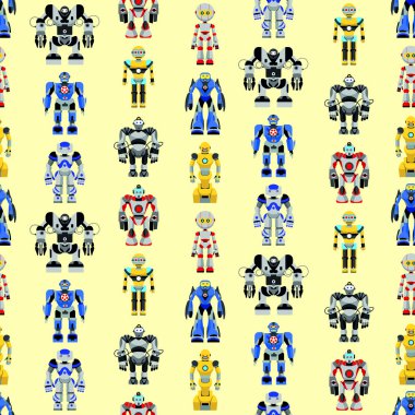 Sorunsuz kare robotlar desen