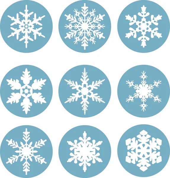 Snowflakes icon collection. Vector shape — Stock Vector