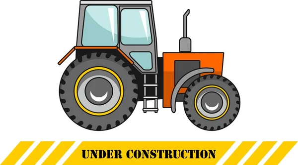 Trator. Máquinas de construção pesada. Ilustração vetorial — Vetor de Stock