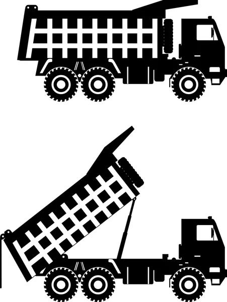 Off-highway trucks. Heavy mining trucks. Vector illustration. — Stock Vector