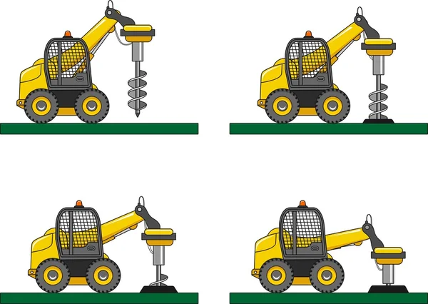 Matériel de forage. Machines de construction lourde. Illustration vectorielle — Image vectorielle