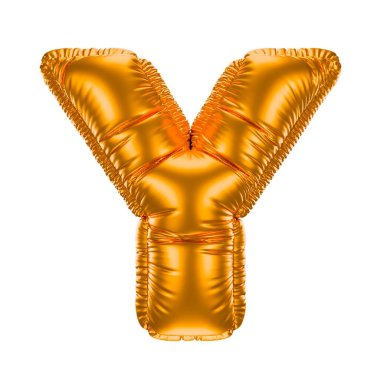 3d Altın Metalik Balon Mektubu