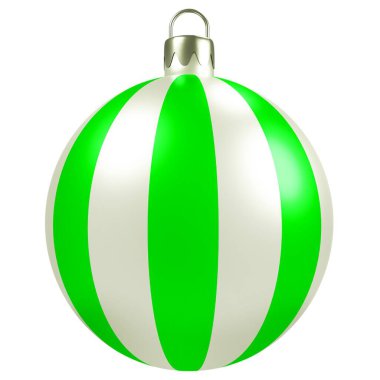 Yeşil ve Beyaz Çizgili Noel Balosu Süslemesi