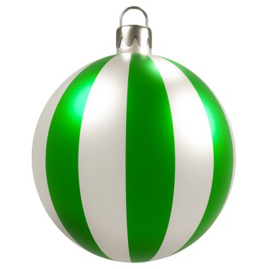 Yeşil ve Beyaz Çizgili Noel Balosu Süslemesi