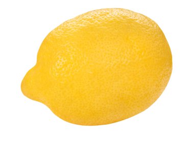 Sarı limon, beyaz arka planda izole edilmiş. Taze limon manzarası. Sağlıklı meyve yemeği geçmişi.