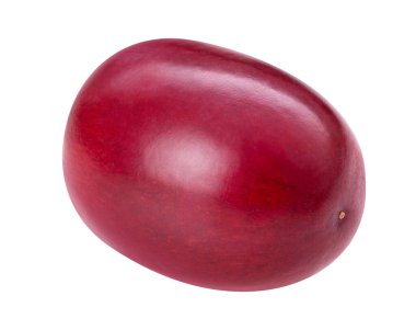 Mor, taze, çekirdeksiz üzüm. Beyaz arka planda izole edilmiş kırmızı üzüm. Macro, stüdyo çekimi.