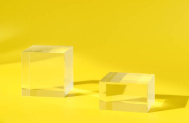 Kozmetik ürün sunumu için Geometrik Duruş