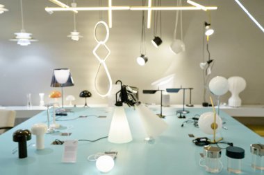 Bulanık aydınlatma donanımı, sıcak ve klasik iç ışık, modern ev dekorasyonu, çağdaş lamba tasarımı