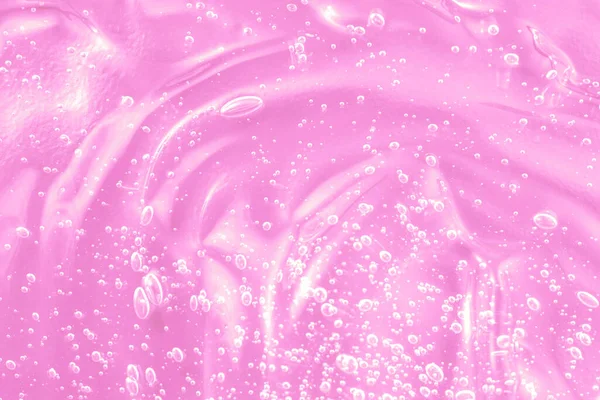 Acido ialuronico con tampone di retinolo e ceramide. Sbavatura di toner rosa. Gel siero liquido cosmetico, crema con campione di collagene. Prodotto cosmetico detergente per gelatina. — Foto Stock