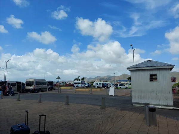 Sint Maarten Philipsburg Abril 2021 Vista Desde Aeropuerto Internacional Princess —  Fotos de Stock