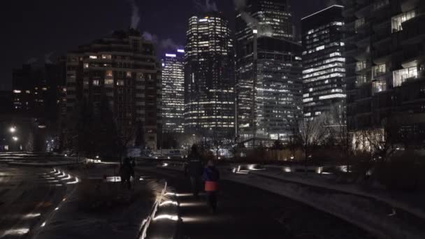 Calgary Alberta Canada Janvier 2020 Les Enfants Jouent Pendant Une — Video