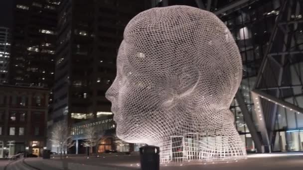 Calgary Alberta Canada Février 2020 Sculpture Pays Des Merveilles Jaume — Video