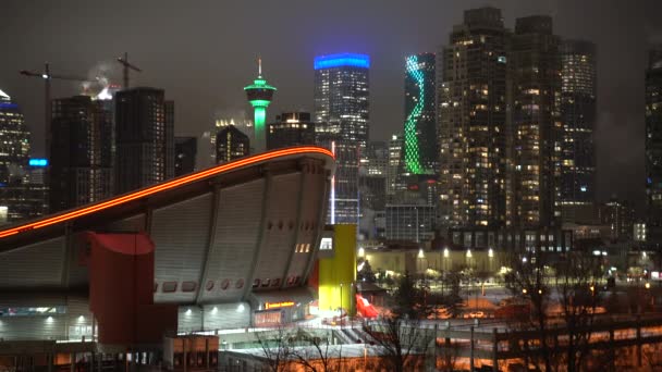 Calgary Alberta Canada Február 2021 Egy Kanadai Város Egy Hideg — Stock videók