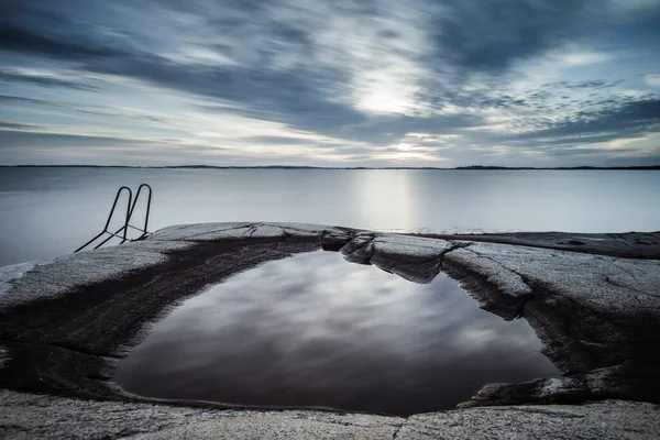 Rocky Coast Dramatic Sky — Stock Photo, Image