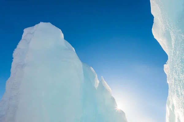 Jéghegy Fagyott Tengeren Grönland — Stock Fotó