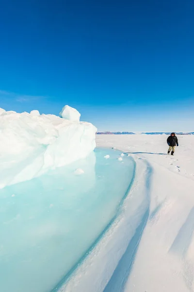 凍った海の氷山 グリーンランド — ストック写真