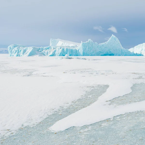 Ijsberg Bevroren Zee Groenland — Stockfoto