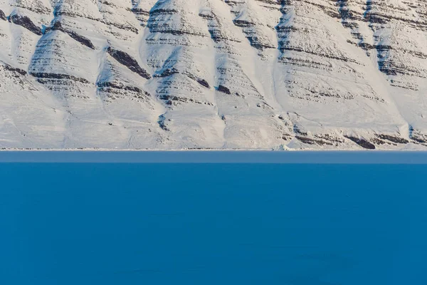 Vista Sulla Superficie Della Neve Sfondo Bianco — Foto Stock