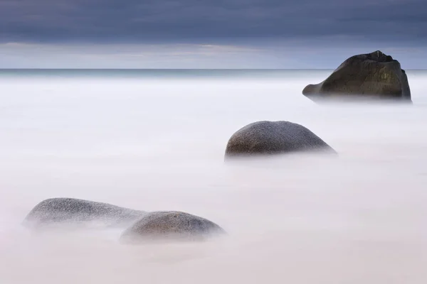 Rocas Mar Lofoten Noruega — Foto de Stock