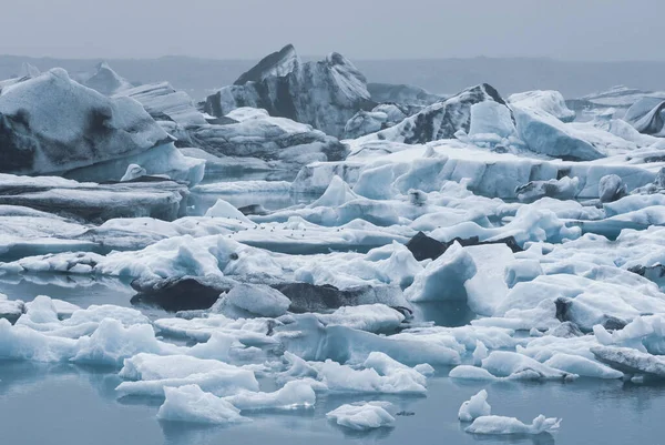 Eisberge Auf Dem Gletschersee Island — Stockfoto