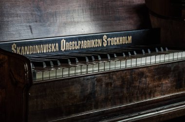 ICELAND - 28 Temmuz 2006: İzlanda şapelinde eski bir organ