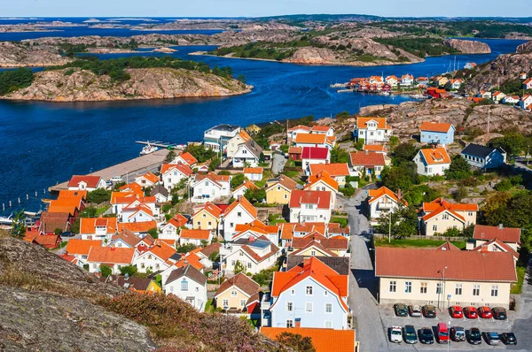 Village Idyllique Suédois Sur Côte Fjllbacka Bohuslan Suède — Photo