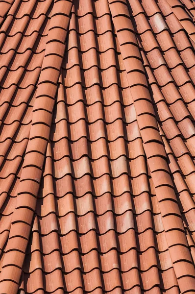 Close View Red Roof Tiles — Stock Photo, Image