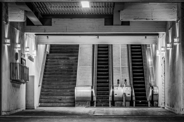 Escalera Mecánica Edificio Abandonado Suecia — Foto de Stock