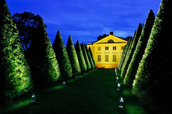 Gunnebo Slott Illuminated Night Sweden — Stock Photo, Image