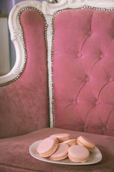 분홍빛 마카롱 — 스톡 사진