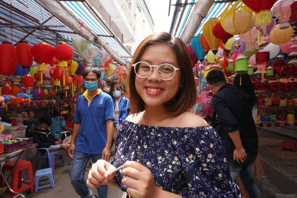 Welcoming Mid Autumn Festival — Stock Photo, Image