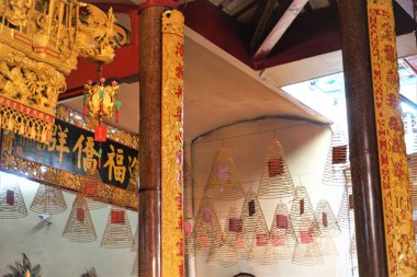 5. Bölge, Ho Chi Minh City, Viet Nam 'daki Çin pagodası sahnesi.