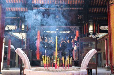 5. Bölge, Ho Chi Minh City, Viet Nam 'daki Çin pagodası sahnesi.