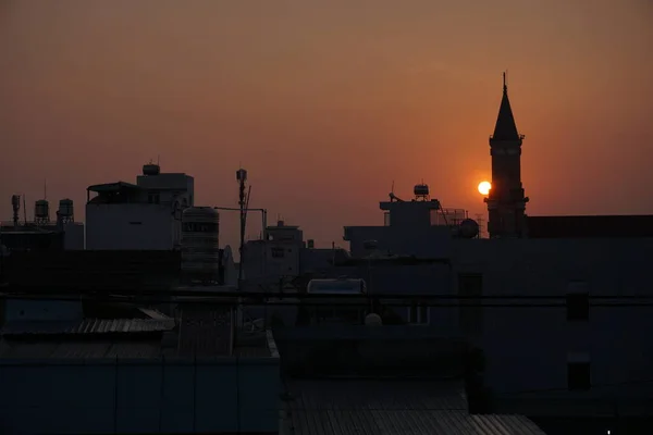 Sonnenaufgang Der Stadt — Stockfoto