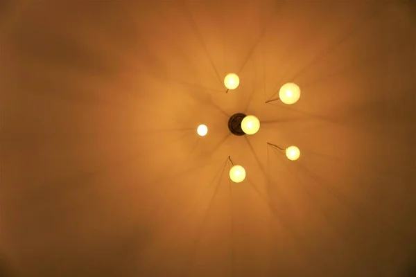 Yellow Light Ceiling — Stok fotoğraf