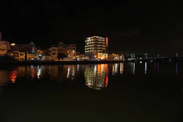 Phan Thiet Ciudad Por Noche — Foto de Stock