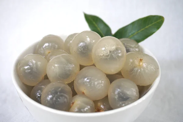 Dimocarpus Longan Comúnmente Conocido Como Longan Una Especie Árbol Tropical — Foto de Stock